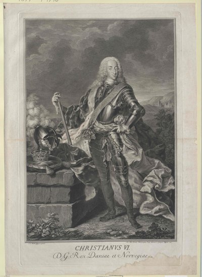 Kung av Danmark Christian VI av Artist Unknown