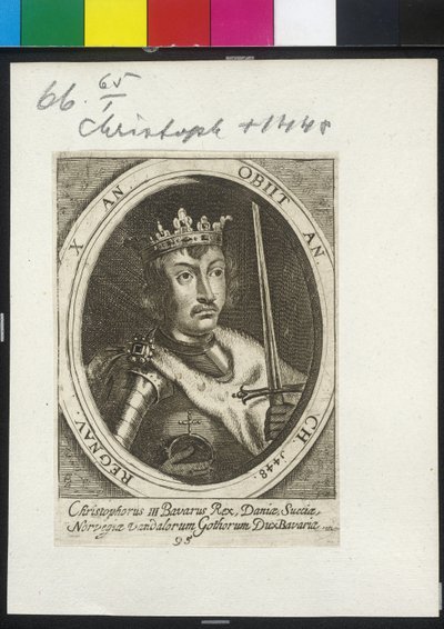 Kung av Danmark och Sverige Christoph III av Artist Unknown