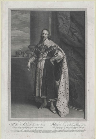 Kung av England Karl I av Artist Unknown