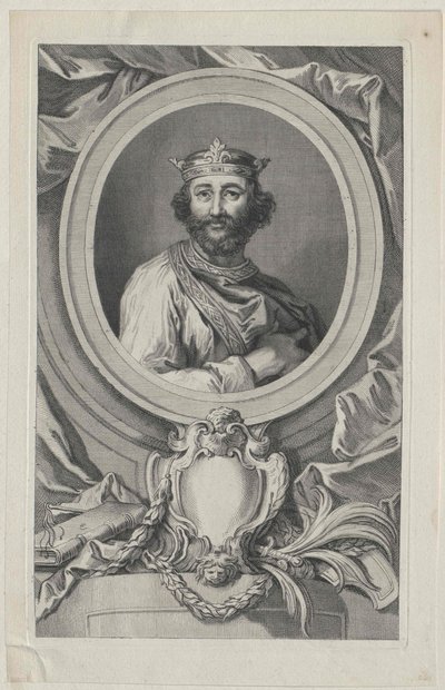 Kung av England Edward I (tryck) av Artist Unknown