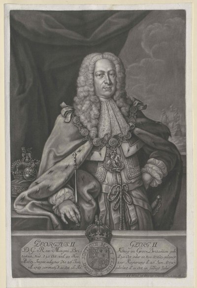 Kung av England kurfurste av Hannover George II av Artist Unknown