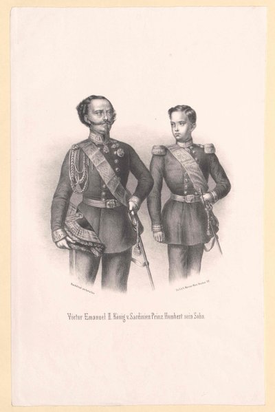 Kung av Italien Victor Immanuel II av Artist Unknown