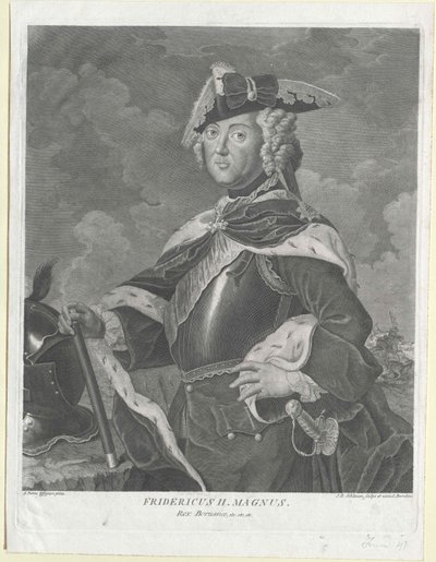 Kung av Preussen Fredrik II av Artist Unknown