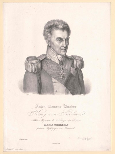 Kung av Sachsen Anton I av Artist Unknown
