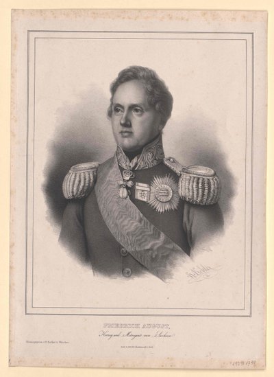 Kung av Sachsen Fredrik August II av Artist Unknown