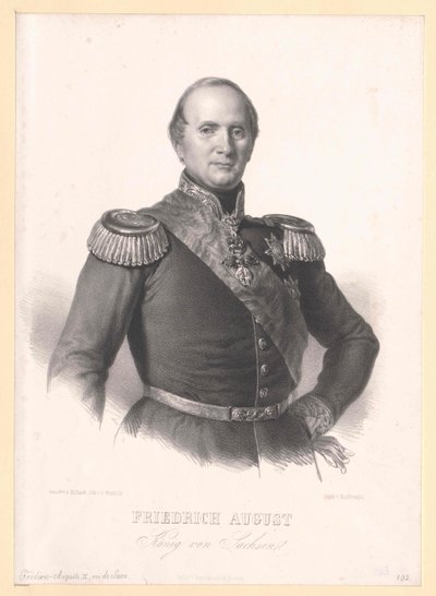 Kung av Sachsen Fredrik August II av Artist Unknown