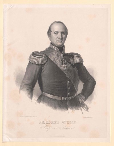 Kung av Sachsen Fredrik August II av Artist Unknown