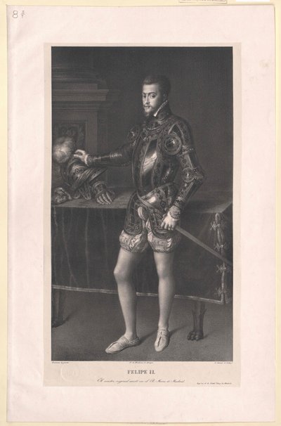 Kung av Spanien Filip II av Artist Unknown