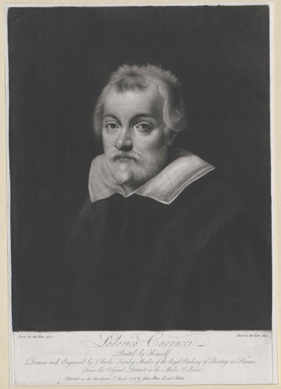 Lodovico Carracci (tryck) av Artist Unknown