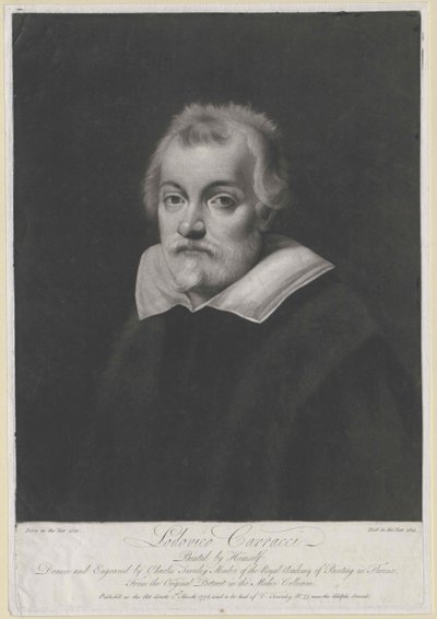 Lodovico Carracci (tryck) av Artist Unknown