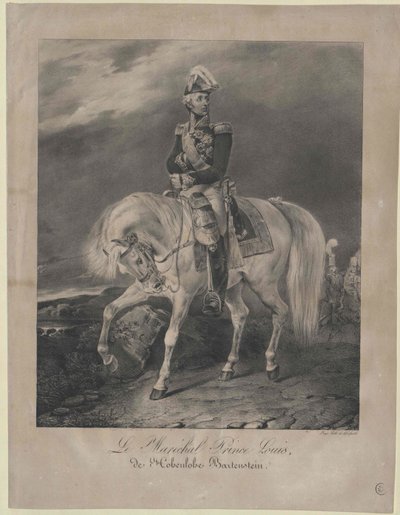 Ludvig prins Hohenlohe-Bartenstein av Artist Unknown