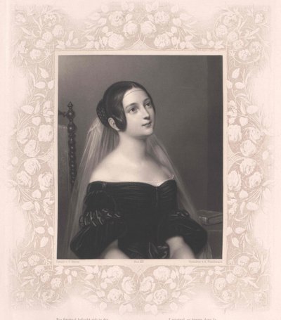 Louise baronessan von Neubeck (tryck) av Artist Unknown
