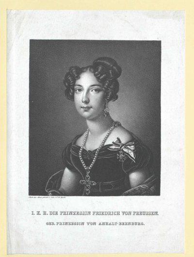 Louise prinsessa Anhalt-Bernburg av Artist Unknown