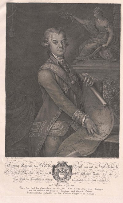 Ludwig Konrad greve Lehrbach av Artist Unknown
