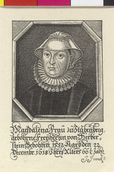 Magdalene Baronessan Herberstein av Artist Unknown
