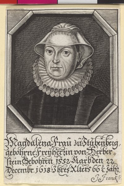 Magdalene Baronessan Herberstein av Artist Unknown