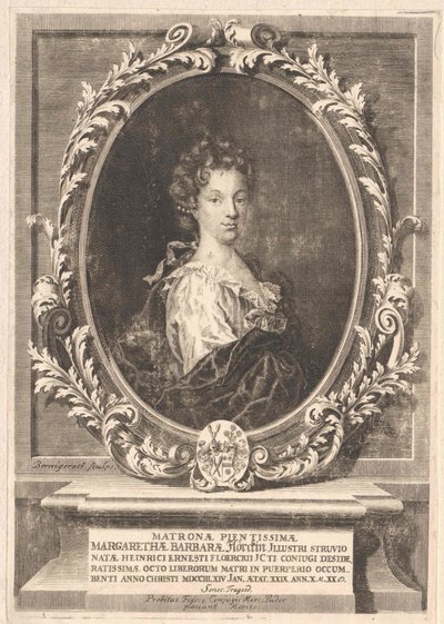 Margarethe Barbara Struve (print) av Artist Unknown