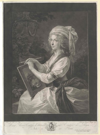 Maria Theresia grevinna Pergen av Artist Unknown