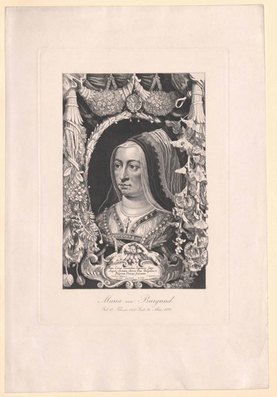 Maria av Burgund (tryck) av Artist Unknown