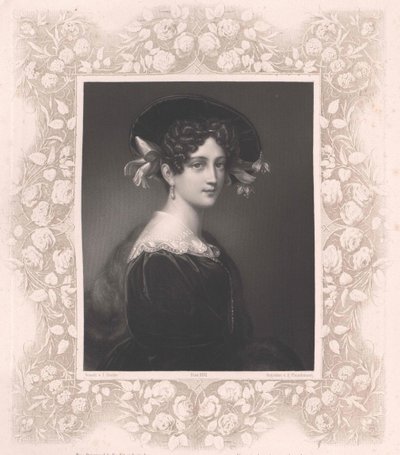 Maximiliane Borzaga (tryck) av Artist Unknown