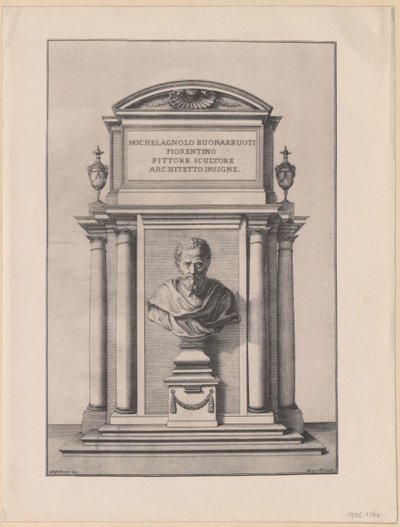 Michelangelo Buonarotti (tryck) av Artist Unknown