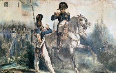 Napoleon I Bonaparte: "After You, Sire" (färgtryck) av Artist Unknown