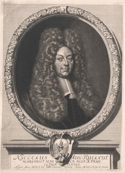Nicolaus August Ruland (tryck) av Artist Unknown