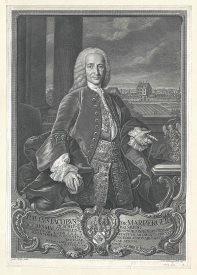 Paul Jakob von Marperger av Artist Unknown