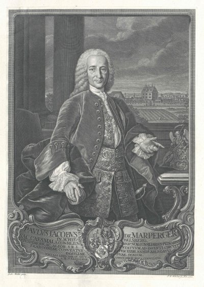 Paul Jakob von Marperger av Artist Unknown