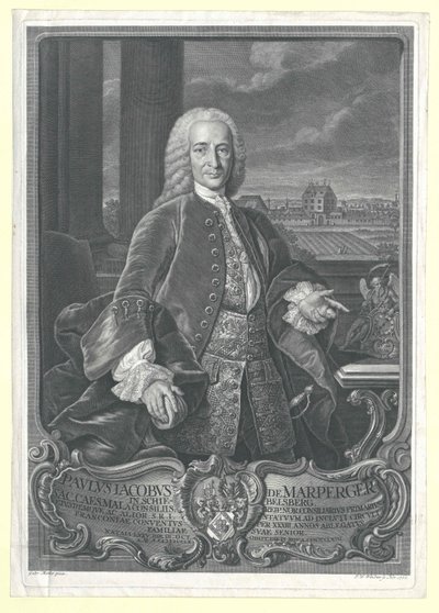 Paul Jakob von Marperger av Artist Unknown