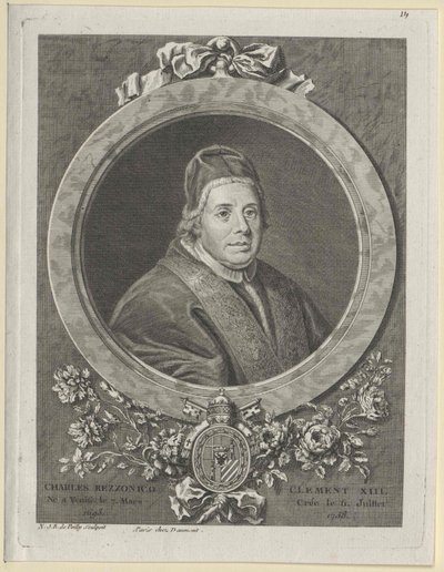 Påven Clemens XIII (tryck) av Artist Unknown