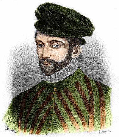Porträtt Nicolas de Neufville, seigneur av Villeroi, fransk statsman. av Artist Unknown