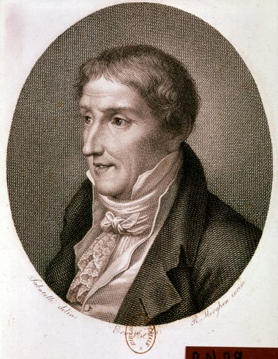 Porträtt av Alessandro Volta (gravyr) av Artist Unknown