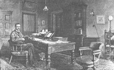 Porträtt av Arthur Conan Doyle (gravyr) av Artist Unknown