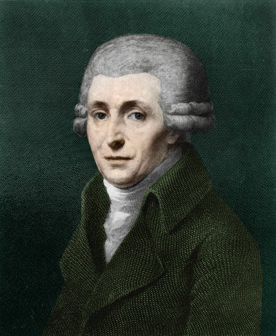 Porträtt av Franz Joseph Haydn (1732-1809). av Artist Unknown