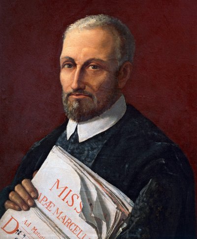 Porträtt av Giovanni Pierluigi da Palestrina, italiensk kompositör. (målning) av Artist Unknown