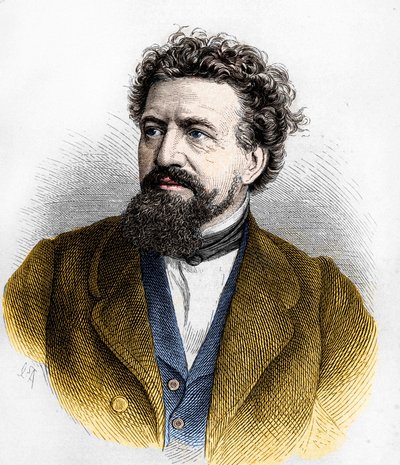 Porträtt av Hermann von Lingg . av Artist Unknown