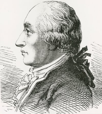 Porträtt av Jacques Charles (tryck) av Artist Unknown
