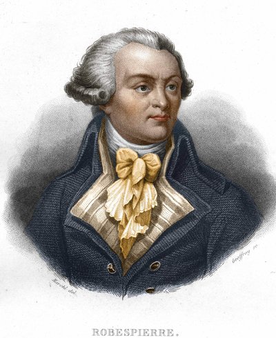Porträtt av Maximilian Marie Isidore av Robespierre (1758-1794), fransk politiker. av Artist Unknown
