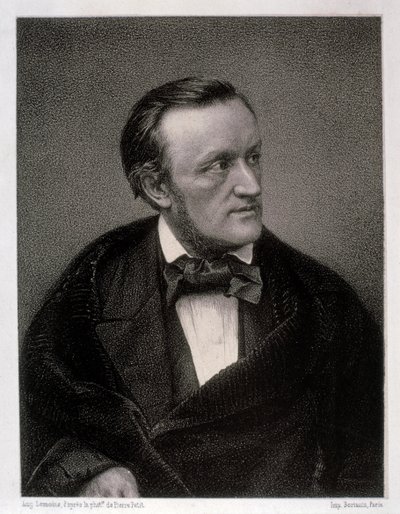 Porträtt av Wilhelm Richard Wagner (etsning) av Artist Unknown