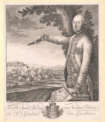 Prins av Sachsen Coburg-Saalfeld (1737-1815) Frederick Josiah av Artist Unknown