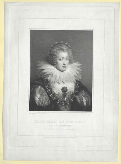 Prinsessan av Frankrike Elisabeth (tryck) av Artist Unknown