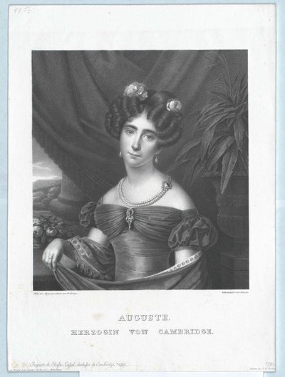 Prinsessan av Hessen-Kassel Auguste av Artist Unknown