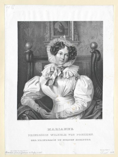 Prinsessan av Hessen-Homburg Maria Anne av Artist Unknown