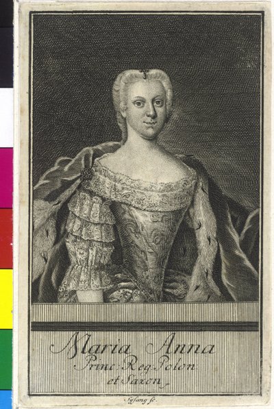 Prinsessan av Sachsen Maria Anne av Artist Unknown