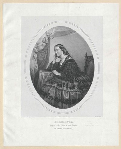 Prinsessan av Schwarzburg-Rudolstadt Elisabeth av Artist Unknown