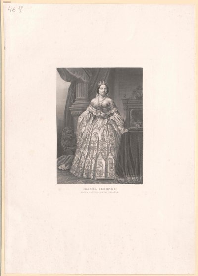 Drottning av Spanien Isabella II av Artist Unknown