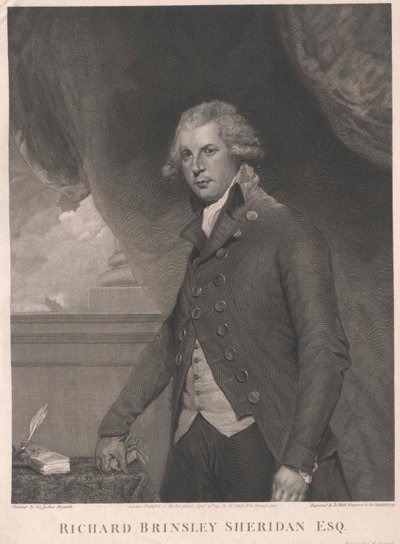 Richard Brinsley Sheridan av Artist Unknown