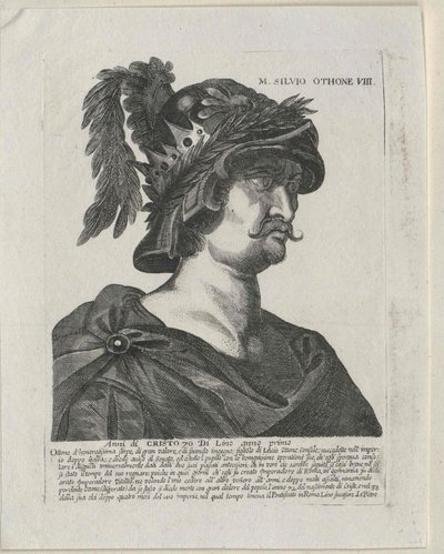 Romerske kejsaren Otho (tryck) av Artist Unknown