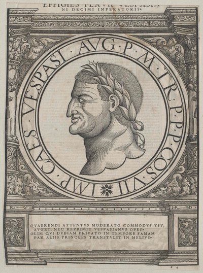 Romerske kejsaren Vespasianus av Artist Unknown